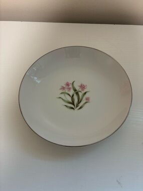 Vintage plate pink Orchid  / jppan